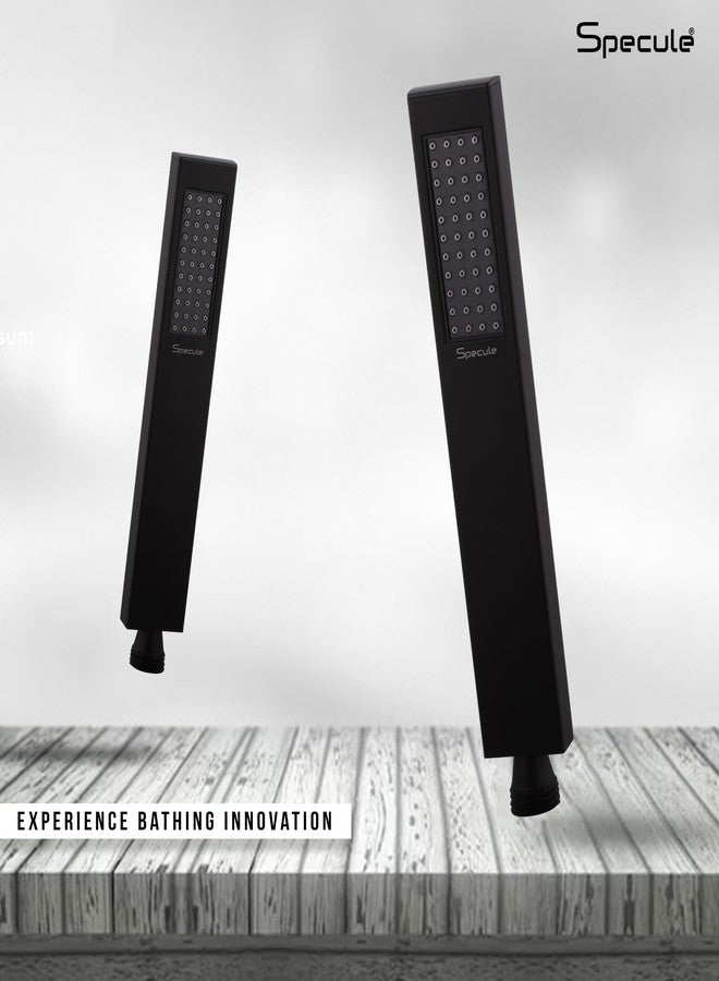 Specule, SS304 Black Hand Shower Set for Bathroom | Handheld Shower Head with Easy Clean Rub-It Nozzle System | Polished Finish | Durable & Stylish Shower Solution - Image 3